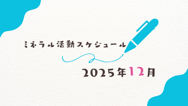 【2025年12月】ミネラル活動スケジュール